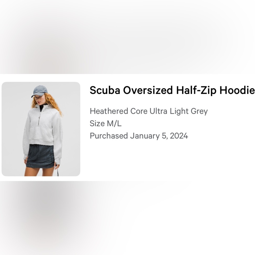 Scuba Oversized Half-Zip Hoodie